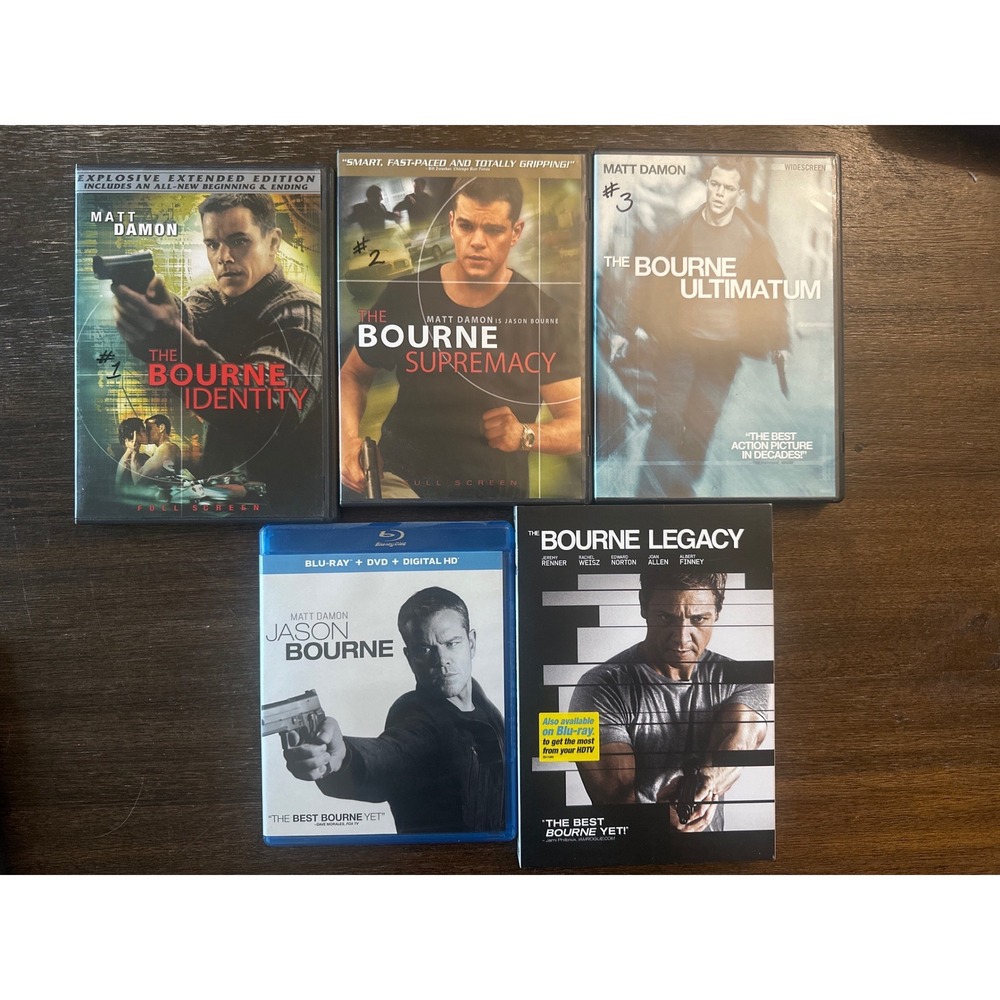 Bourne 5-Film Collection‎ Blu-ray DVD Identity Supremacy Ultimatum Legacy Jason
